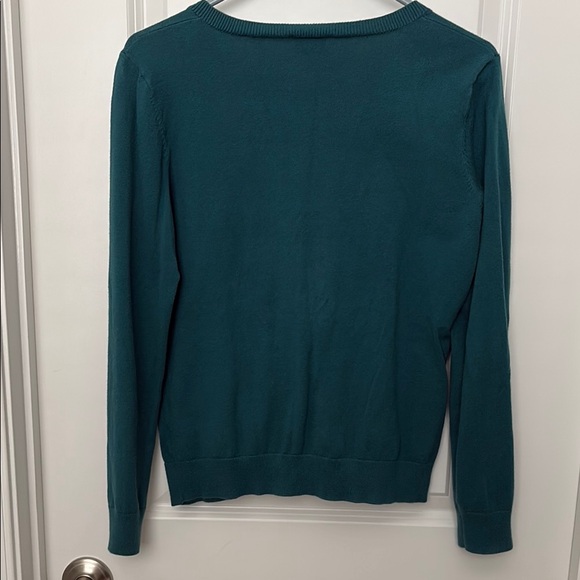 Talbots Teal Blue Cardigan Sweater - Picture 3 of 3
